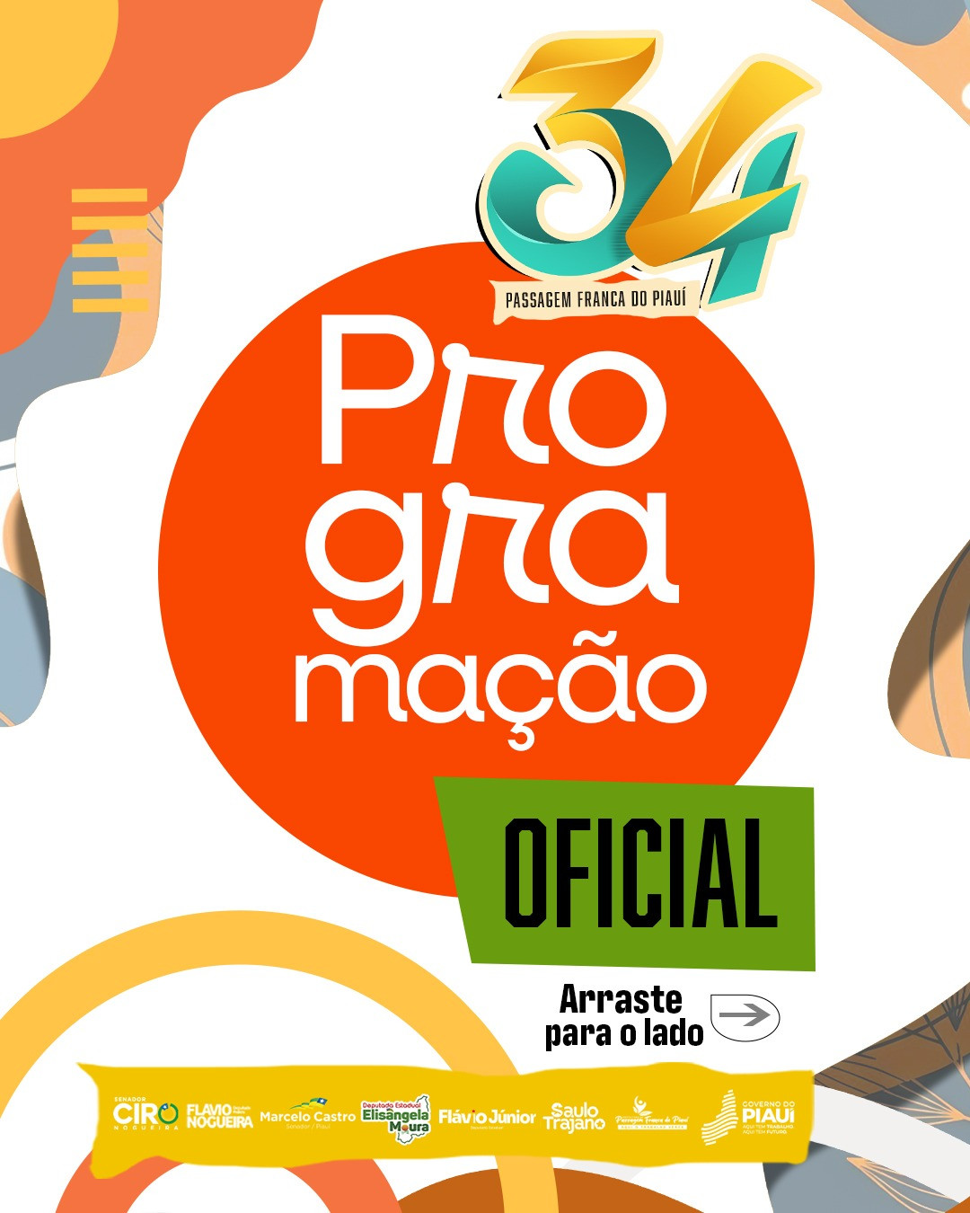 A Prefeitura Municipal de Passagem Franca divulga a programação oficial da Semana Cultural 2026
