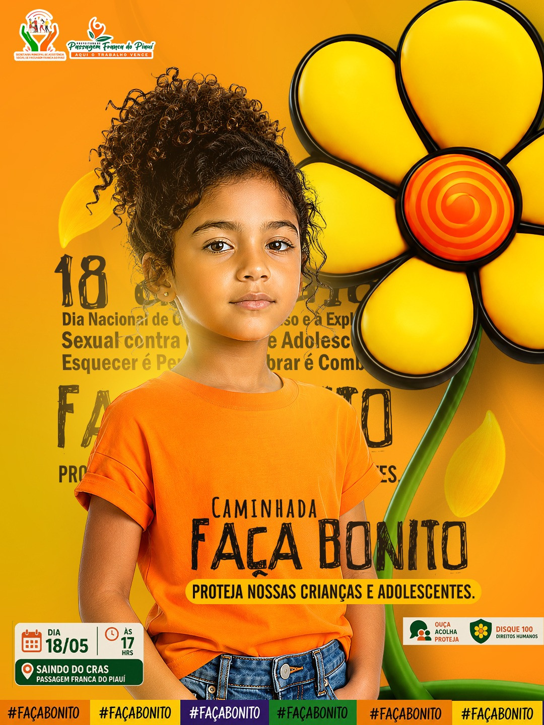 Assistência Social realizará a Caminhada do Faça Bonito